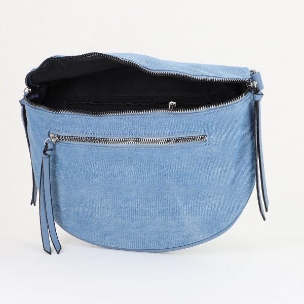 Borsetă damă crossbody albastru deschis material denim 171