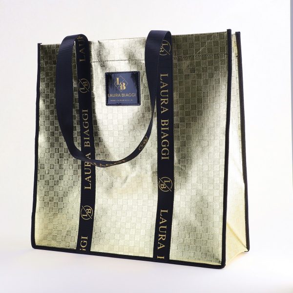 Genti Shopper - Geantă damă shopper tip sacoșă Auriu Laura Biaggi (BS20023To2406036)