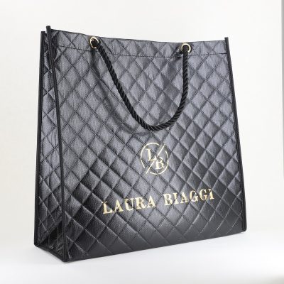 Geantă damă shopper tip sacoșă Neagră Laura Biaggi (BS10020To2406030)