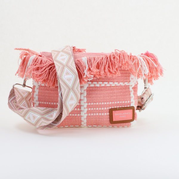 Poșetă Damă Crossbody Roz Material Textil David Jones 173