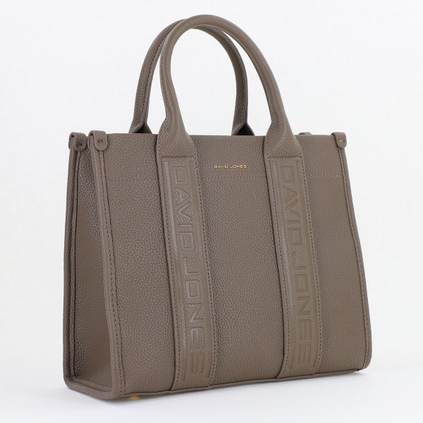 Genti Dama - Geantă damă casual piele ecologică cu un compartiment taupe David Jones BS7172CM2409055