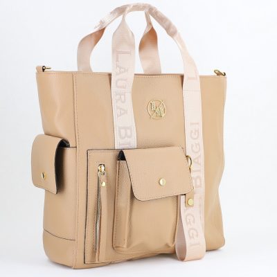 Geantă Damă Shopper Piele Ecologică Bej de Umar Laura Biaggi BS632AB2409027