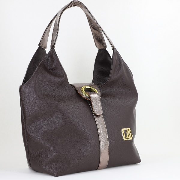 Geantă Damă Shopper Piele Ecologică Cafeniu de Umar Laura Biaggi BS2421MG2409040 136