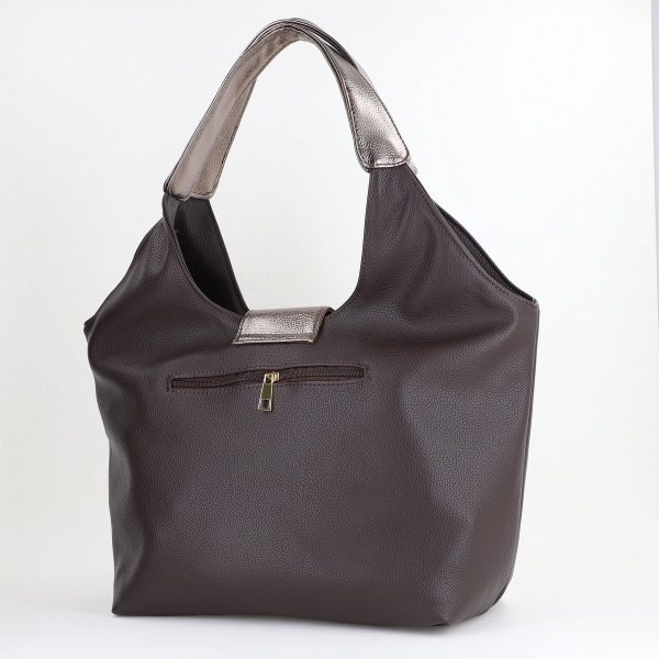 Geantă Damă Shopper Piele Ecologică Cafeniu de Umar Laura Biaggi BS2421MG2409040 137