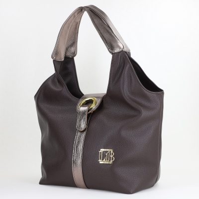 Geantă Damă Shopper Piele Ecologică Cafeniu de Umar Laura Biaggi BS2421MG2409040