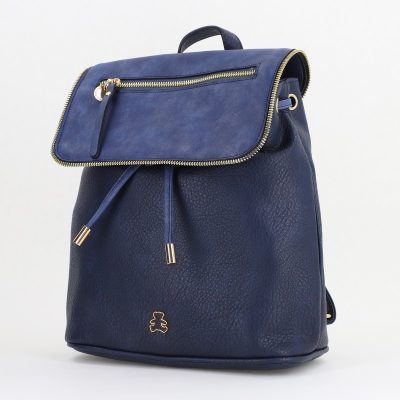 Rucsac Damă Bleumarin Piele Ecologică Lulu Castagnette (BS24028A2409047)