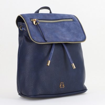 Rucsac Damă Bleumarin Piele Ecologică Lulu Castagnette (BS24028A2409047)