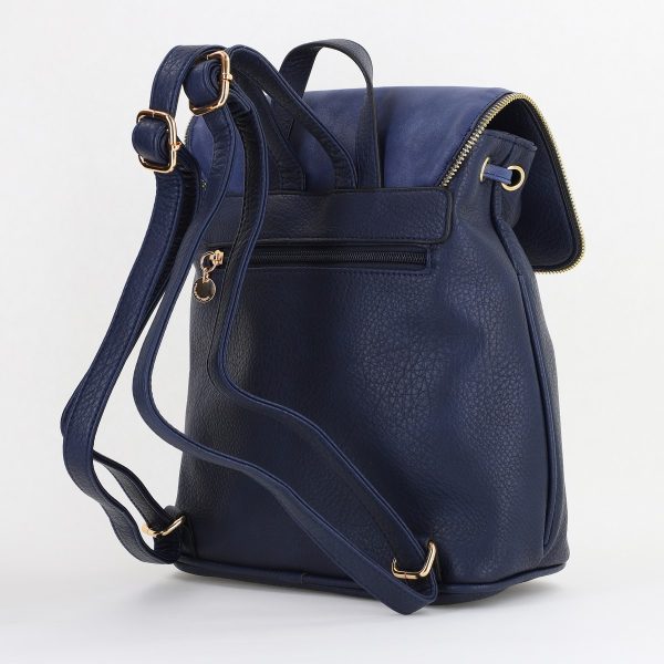 Rucsac Damă Bleumarin Piele Ecologică Lulu Castagnette (BS24028A2409047) 137