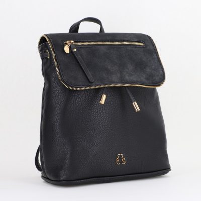 Rucsac Damă Negru Piele Ecologică Lulu Castagnette (BS24028A2409048)