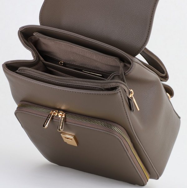 Rucsac Dama Taupe Piele Ecologică David Jones (BS7263CM2409086) 137