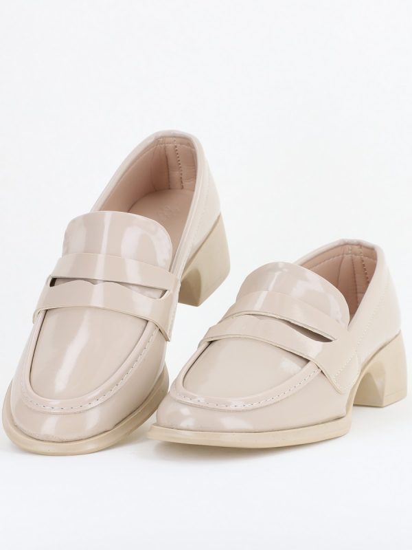 Pantofi Damă Casual Tip Loafer Piele Ecologică Bej - BS4000AY2409872 135