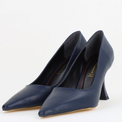 Pantofi Damă Stiletto Bleumarin Mat din Piele Ecologica (BS0203AY2410055)