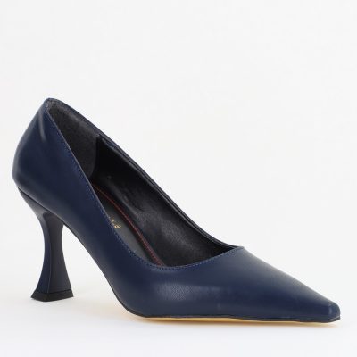 Pantofi Damă Stiletto Bleumarin Mat din Piele Ecologica (BS0203AY2410055)