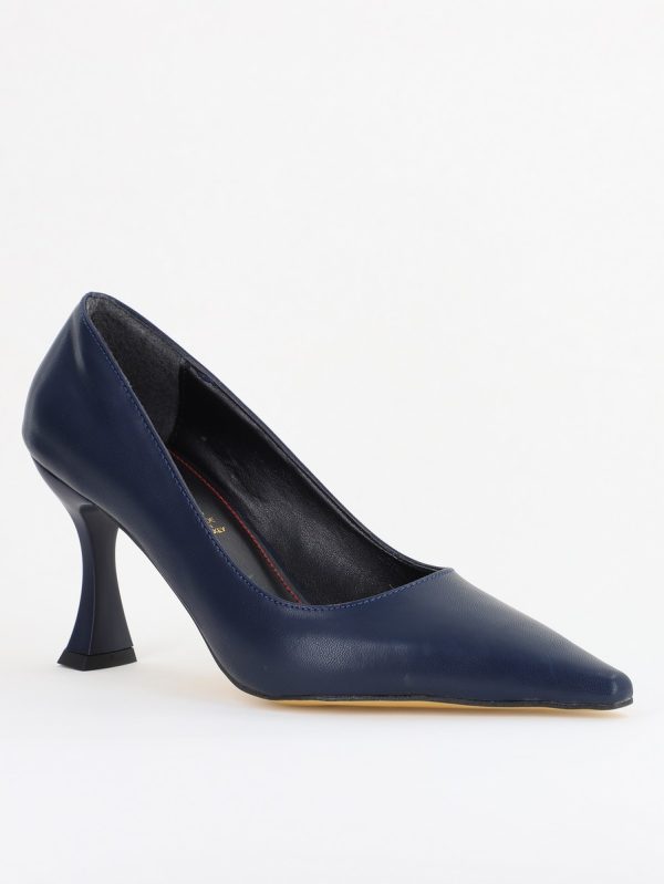 Incaltaminte Dama - Pantofi Damă Stiletto Bleumarin Mat din Piele Ecologica (BS0203AY2410055)