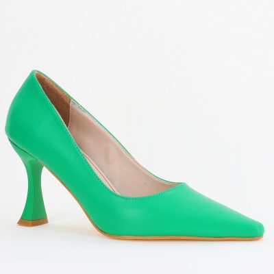 Pantofi Damă Stiletto Verde Mat din Piele Ecologica (BS0203AY2410060)