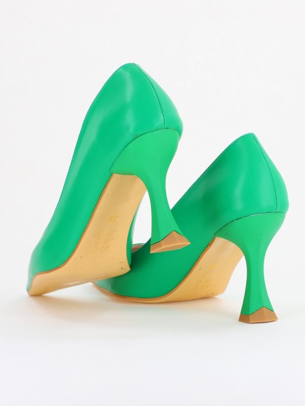 Pantofi Damă Stiletto Verde Mat din Piele Ecologica (BS0203AY2410060) 138