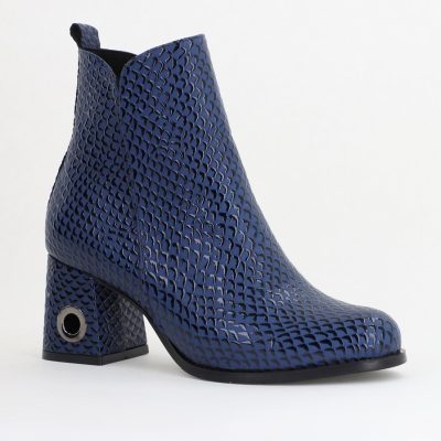 Botine damă din piele ecologică Bleumarin (BS712BT2411125)