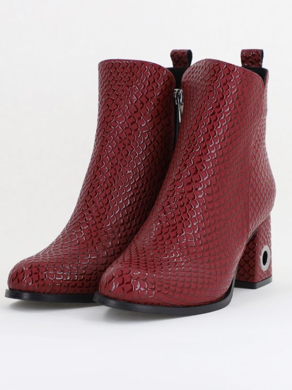 Botine damă din piele ecologică Bordo (BS712BT2411126) 135