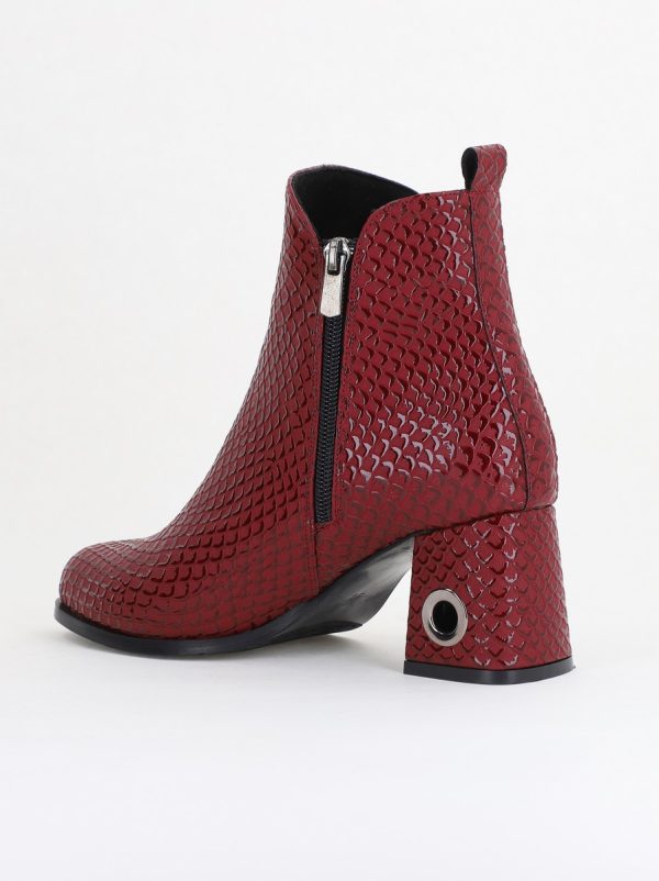 Botine damă din piele ecologică Bordo (BS712BT2411126) 139