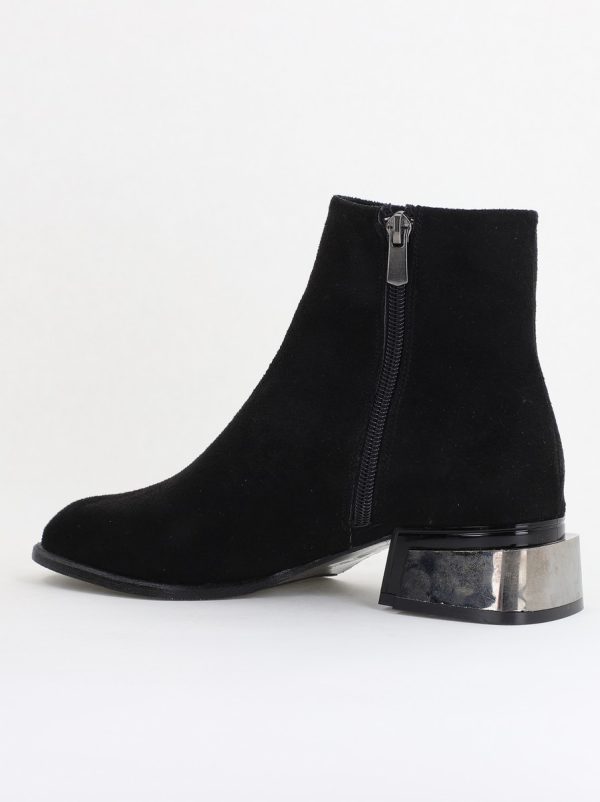 Botine damă din piele ecologică întoarsă Negru(BS250BT2411156) 138