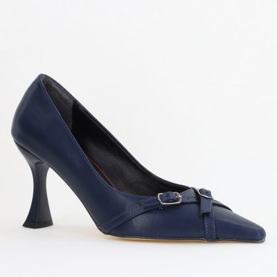 Pantofi Damă Stiletto Bleumarin Mat din Piele Ecologică BS0200AY2411182