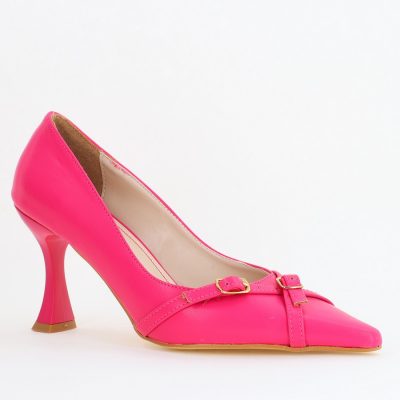 Pantofi Damă Stiletto Fuchsia Mat din Piele Ecologică BS0200AY2411179