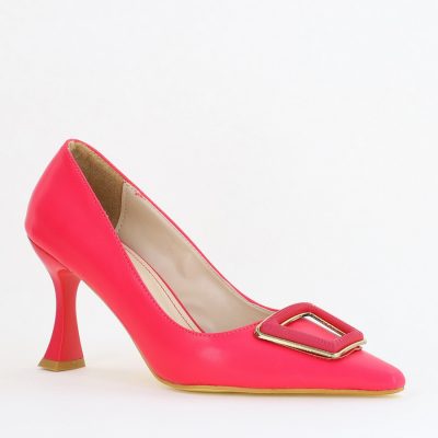 Pantofi Damă Stiletto Fuchsia Mat din Piele Ecologică (BS0202AY2411194)