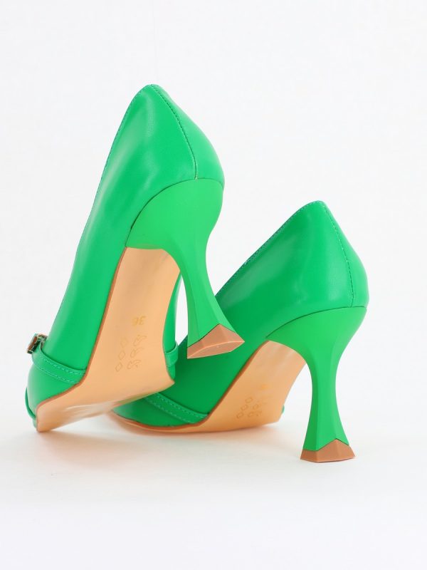 Pantofi Damă Stiletto Verde Mat din Piele Ecologică BS0200AY2411186 138