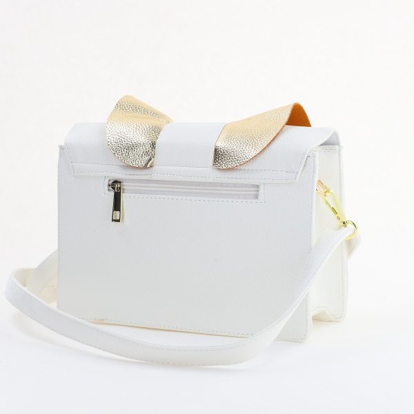 Poseta casual femei din piele ecologică Albă cu Auriu Laura Biaggi BS2343H2505906 120